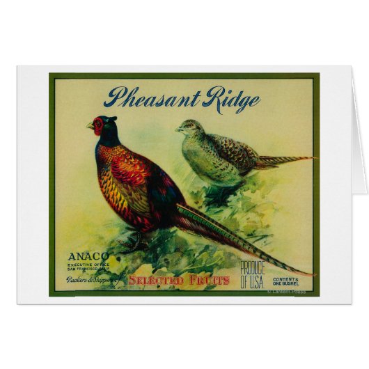 Pheasant Ridge Apple Crate Label (Front Horizontal)