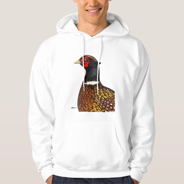 Pheasant:  Ringneck Head Hoodie (Front)