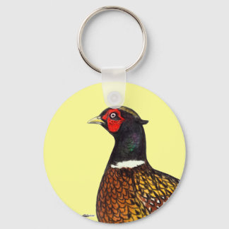 Pheasant: Ringneck Head Keychain