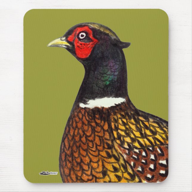 Pheasant:  Ringneck Head Mouse Pad (Front)