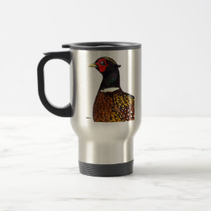 Pheasant:  Ringneck Head Travel Mug