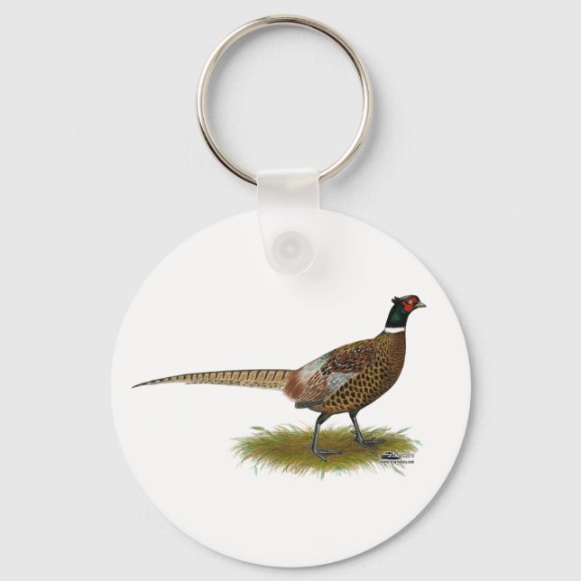 Pheasant Rooster Keychain (Front)