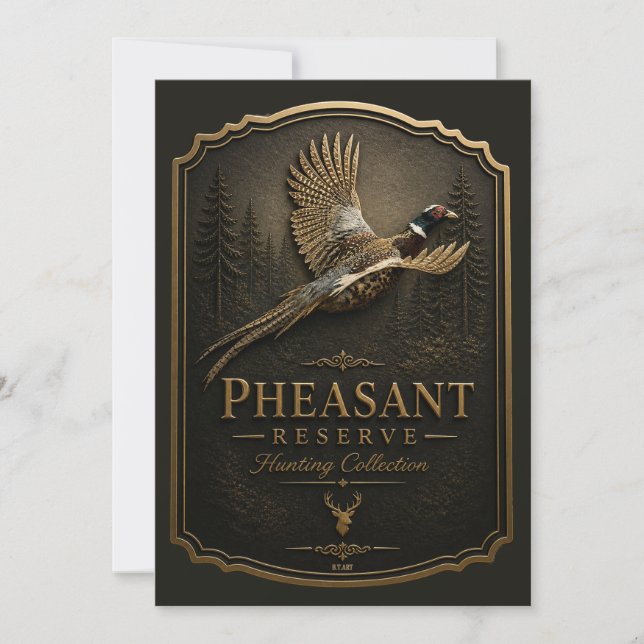 Pheasant, Royal Hunting Invitation (Front)