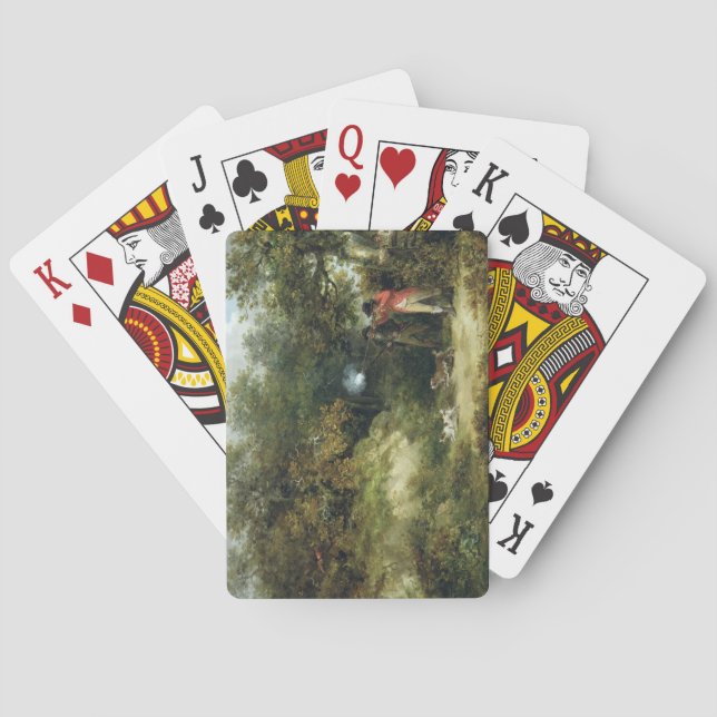 Pheasant Shooting (oil on canvas) 3 Poker Cards (Back)