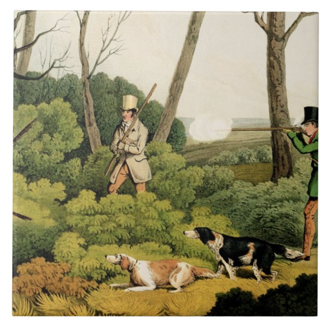 'Pheasant Shooting', pub. by Thomas McLean, 1820 ( Ceramic Tile (Front)