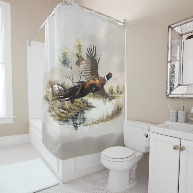 Pheasant   shower curtain (In Situ)