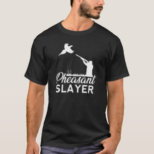 Pheasant Slayer Hunting Hunter Bird Plucking Retro T-Shirt