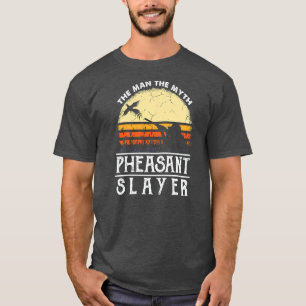 Pheasant Slayer Vintage Sunset Retro Style T-Shirt