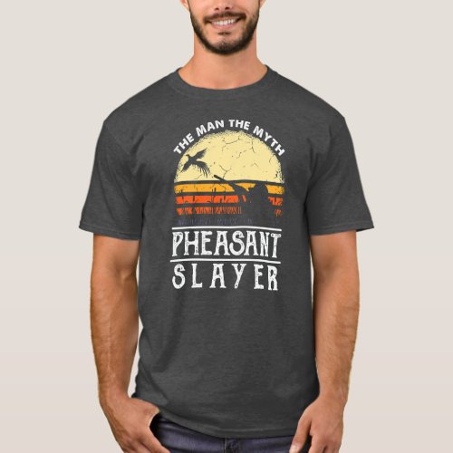 Pheasant Slayer Vintage Sunset Retro Style T_Shirt