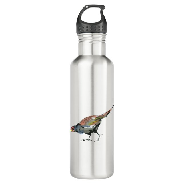 Pheasant Stainless Steel Water Bottle (Front)