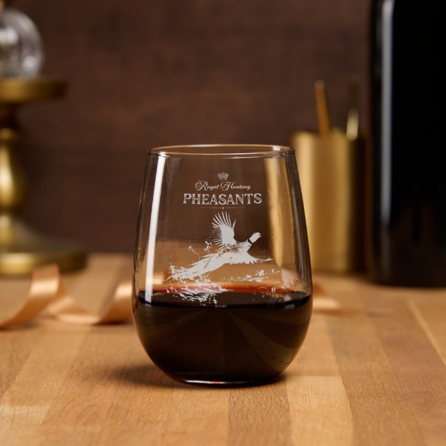 Pheasant Stemless Wine Glass (Party)