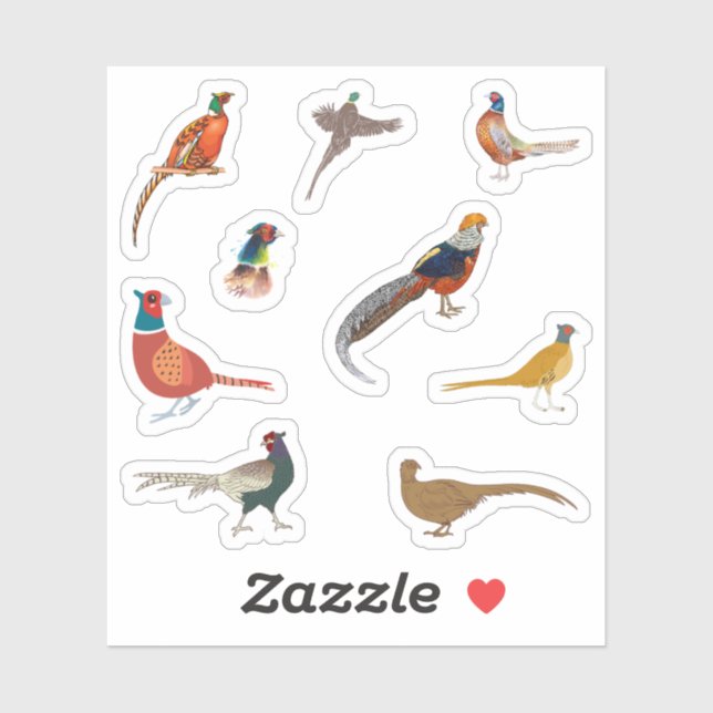Pheasant Stickers (Sheet)