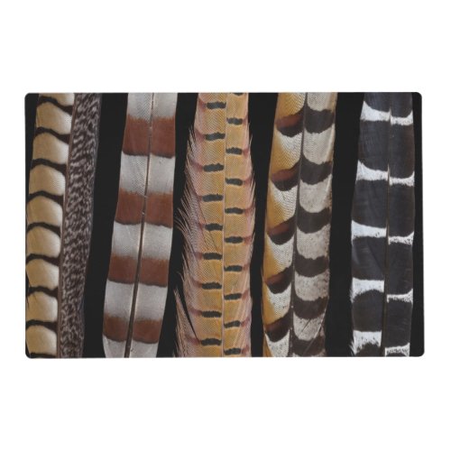 Pheasant tail feathers placemat