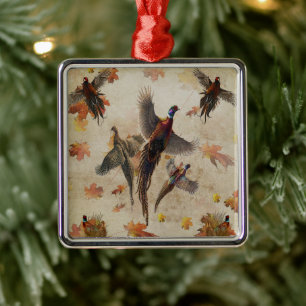 Pheasant tapestry poster acrylic print triptych k metal ornament