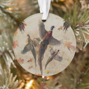 Pheasant  tapestry poster acrylic print triptych k ornament