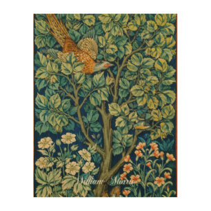 Pheasant Tapestry - William Morris Wood Wall Art