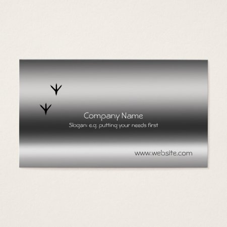 Pheasant Tracks Metallic-look template Business Card