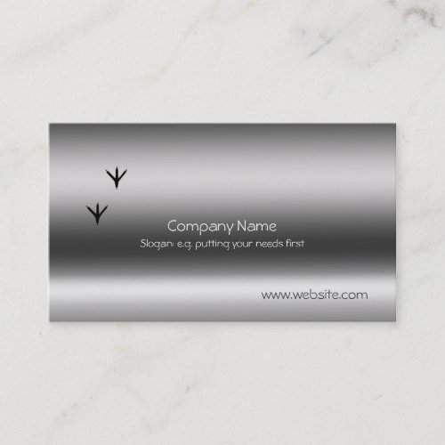 Pheasant Tracks Metallic-look template Business Card Templates
