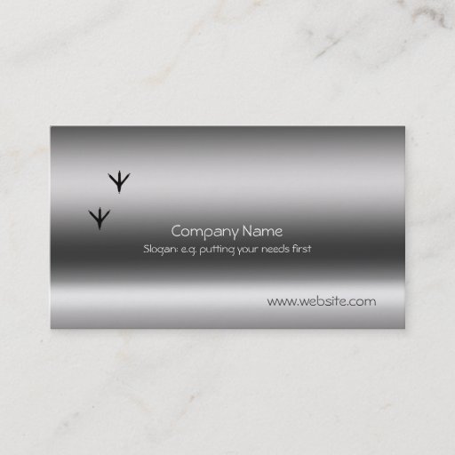 Customizable Pheasant Tracks Metallic-look template Business Card Templates