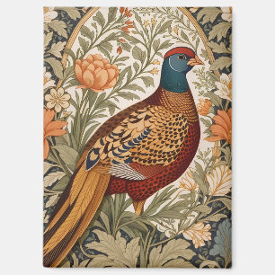 Pheasant Vintage Floral William Morris Inspired  Magnet