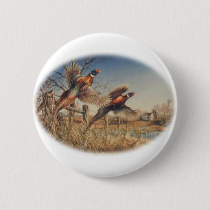 Pheasants Aloft - Great Hunting on the farm Button