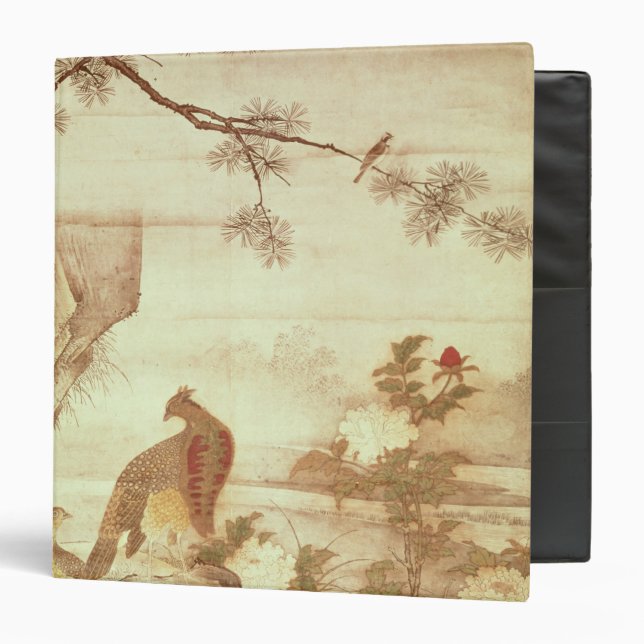 Pheasants and peonies, from a series of scrolls binder (Front/Inside)