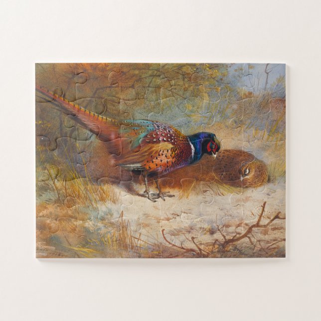  Pheasants by Archibald Thorburn Jigsaw Puzzle (Horizontal)