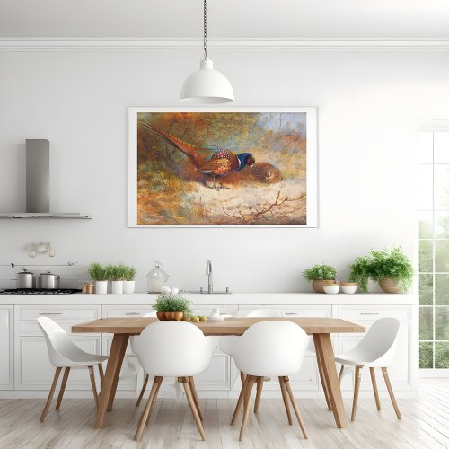 Pheasants by Archibald Thorburn Poster