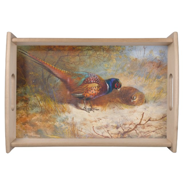  Pheasants by Archibald Thorburn Serving Tray (Front)