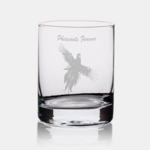 Pheasants Forever Rocks Glass