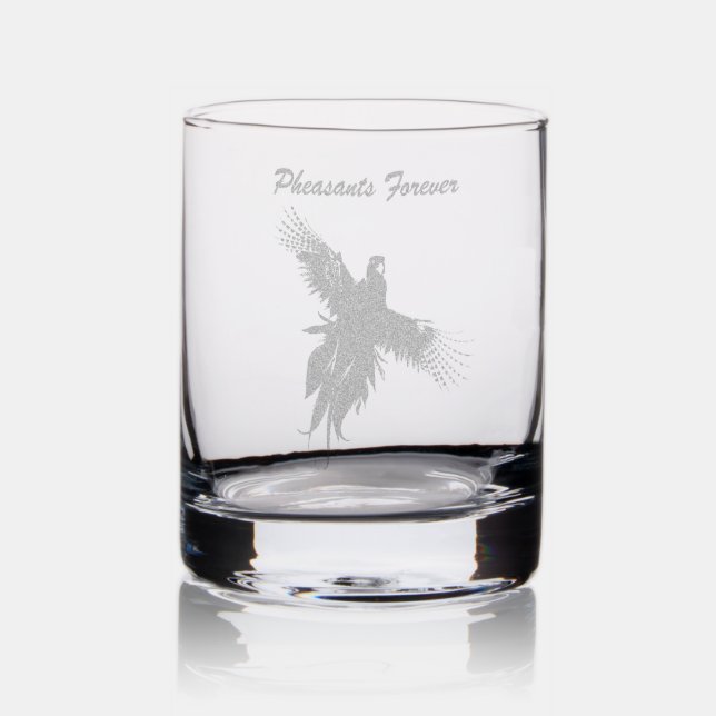 Pheasants Forever Rocks Glass (Glassware)