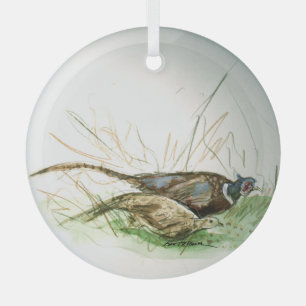Pheasants in the Field Ornament