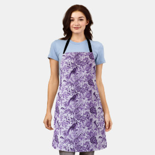 Pheasants in the Purple Garden French Apron