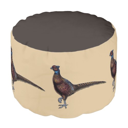 Pheasants Ottoman Pouf