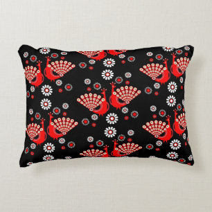 Pheasants Peacock Art Accent Pillow