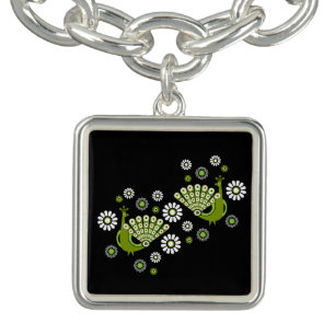  Pheasants Peacock Art Bracelet