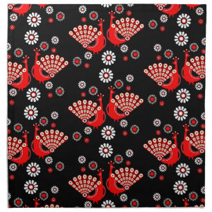Pheasants Peacock Art Cloth Napkin