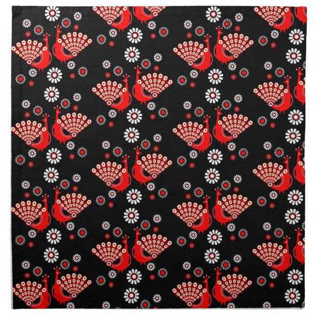  Pheasants Peacock Art Cloth Napkin (Front)