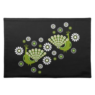 Pheasants Peacock Art Cloth Placemat