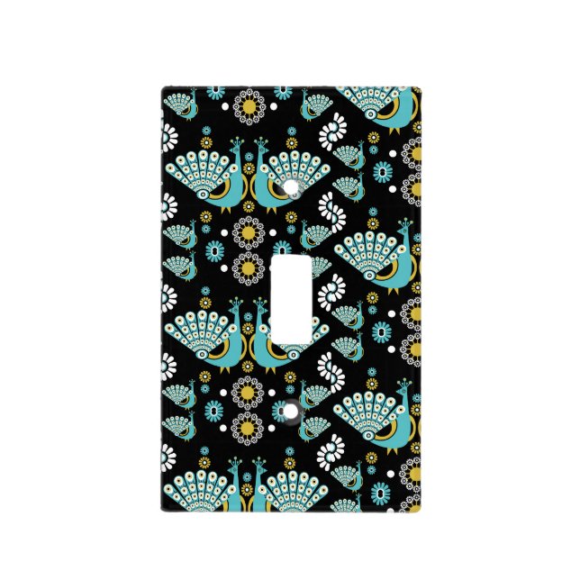  Pheasants Peacock Art Light Switch Cover (Front)