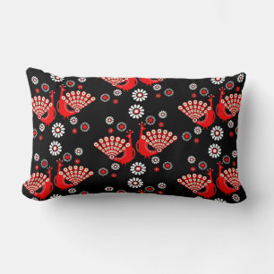 Pheasants Peacock Art Lumbar Pillow