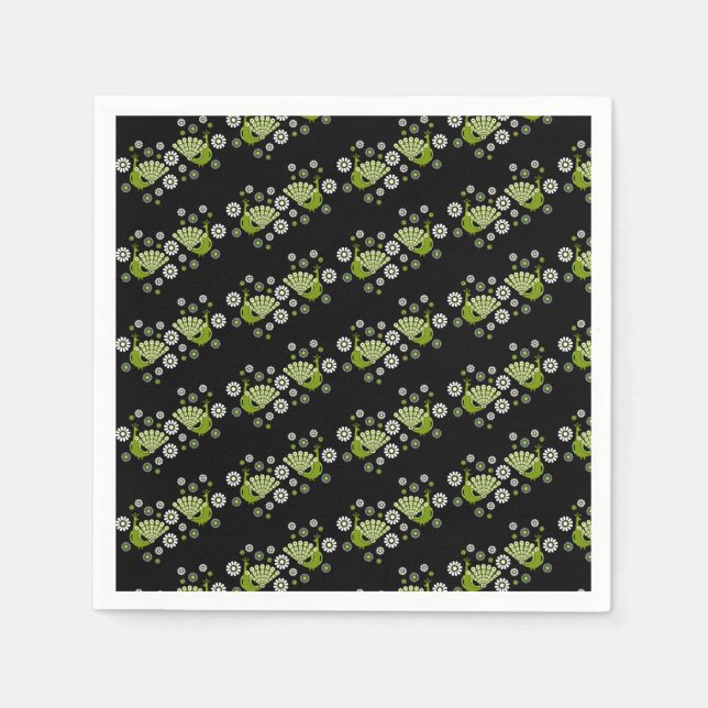  Pheasants Peacock Art Napkins (Front)