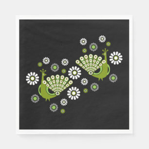 Pheasants Peacock Art Napkins