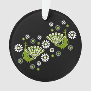 Pheasants Peacock Art Ornament