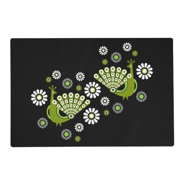 Pheasants Peacock Art Placemat (Front)