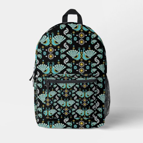  Pheasants Peacock Art Printed Backpack