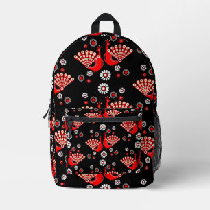  Pheasants Peacock Art Printed Backpack