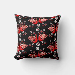 Pheasants Peacock Art Throw Pillow