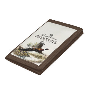 Pheasants, Royal Hunting Art Trifold Wallet