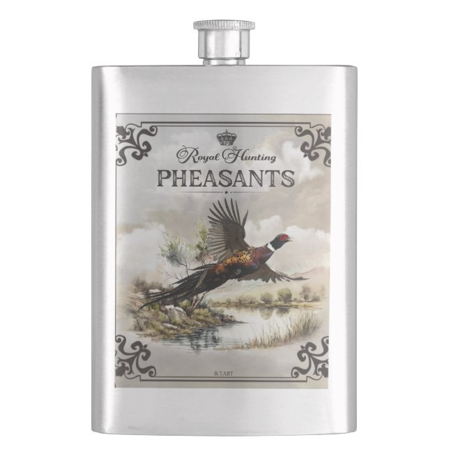 Pheasants, Royal Hunting Flask (Front)
